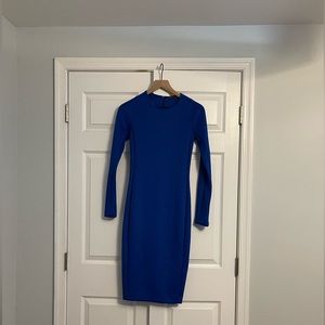 Zara Blue Fitted Body con Dress